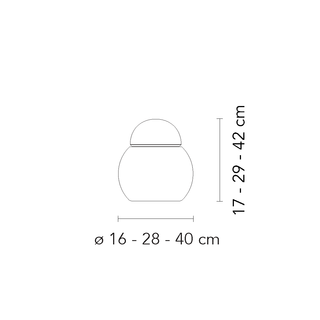 Schema dimensioni e ingombri