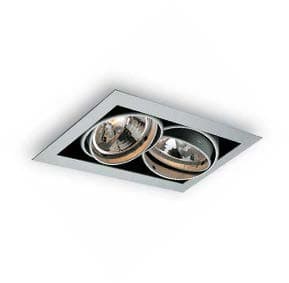 Shape 2x E27 Aluminum Adjustable Recessed Spotlight by TLB Italy