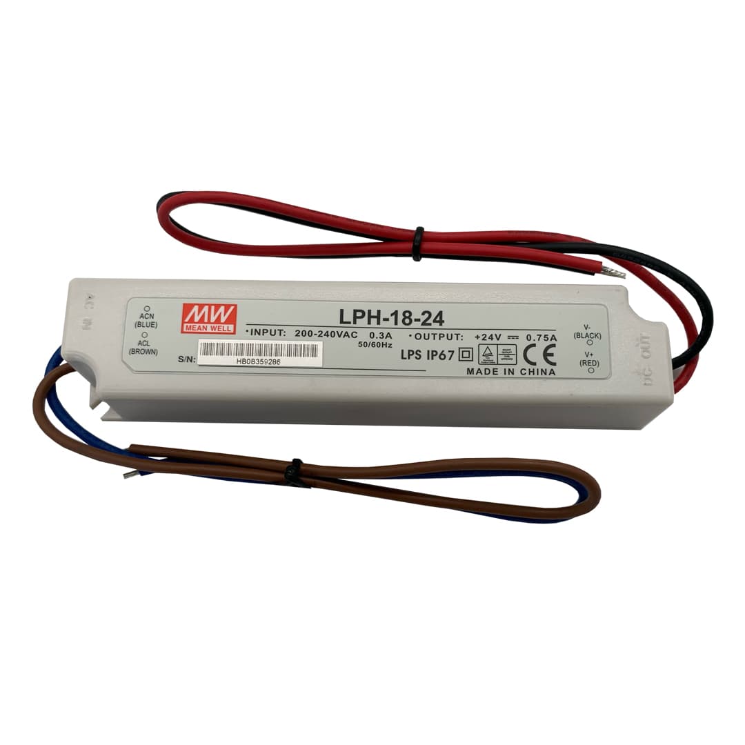 Driver LED 24 V c.c., 18 W, Mean Well, IP67