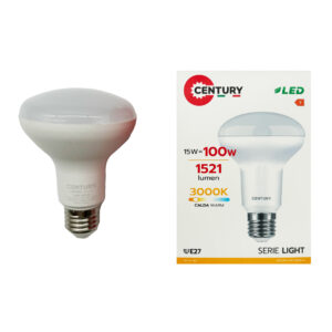 Lampada LED Spot R80 15W 3000K E27 CENTURY - IdeaDiLuce