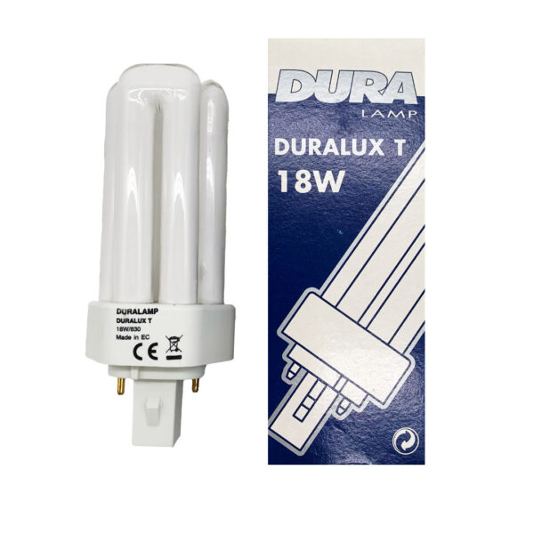 Duralux T 18W 830 GX24D-1 DURALAMP - IdeaDiLuce