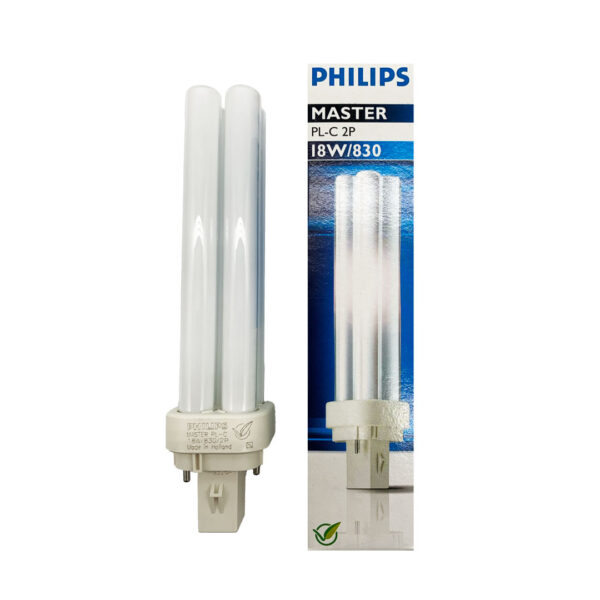 Lampada Fluorescente PL-C 2PIN 18W 830 G24D-2 PHILIPS - IdeaDiLuce