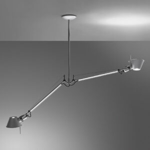 LAMPADA SOSPENSIONE TOLOMEO DUE BRACCI ALLUMINIO