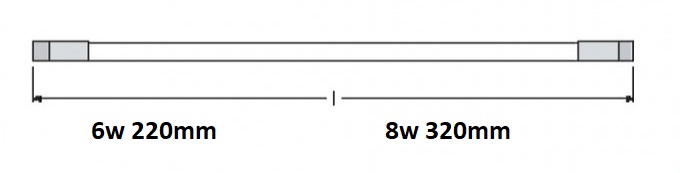 Tubo Fluorescente Neon T2 FM 8W 860 OSRAM
