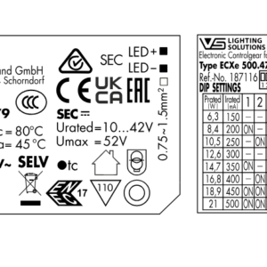 Driver LED 21w 150-500mA VOSSLOH