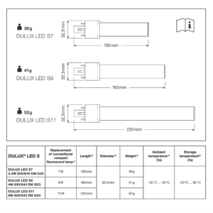 Dulux S LED 6W 830 G23 LEDVANCE | Sostitutiva 11W
