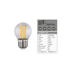 Sfera LED G45 4W 2700K E27 TLB