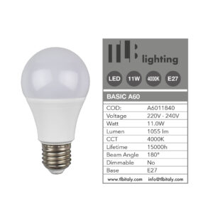 LED A60 11W 4000K E27 TLB