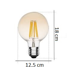 Globo Ambra LED 8W 3000K E27 TLB