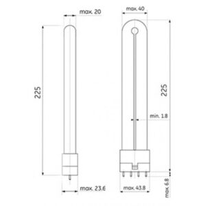Biax L 18W 840 2G11 GE