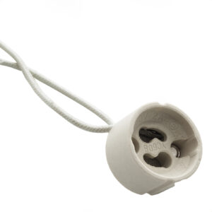 Portalampade GU10 Cablato Ceramica